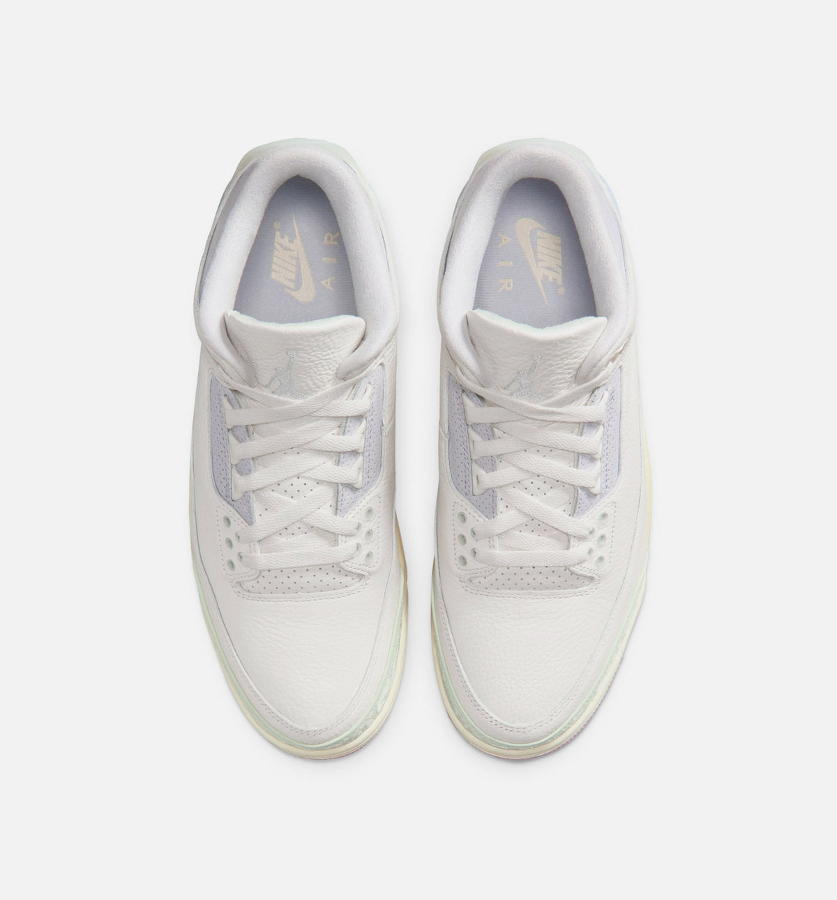 Air Jordan 3 Retro Sail and Jade Aura Men's Sneakers - Sail/Jade Aura/Aura/Iced Carmine
