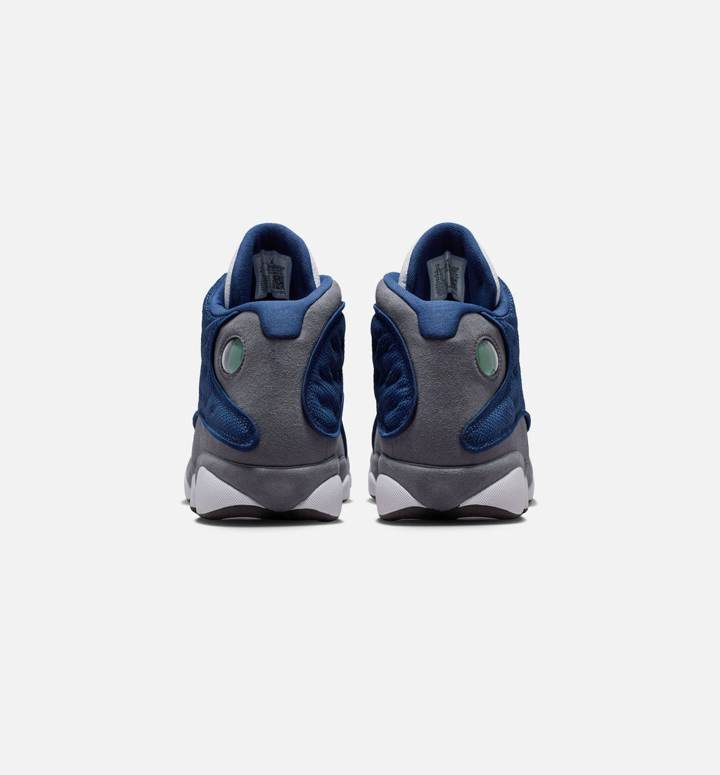 Air Jordan 13 Retro Navy and Flint Grey Men's Sneakers - Navy/University Blue/Flint Grey/White