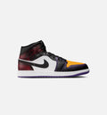 Air Jordan 1 Mid SE Men's Sneakers - True Red/White/Court Purple/Black