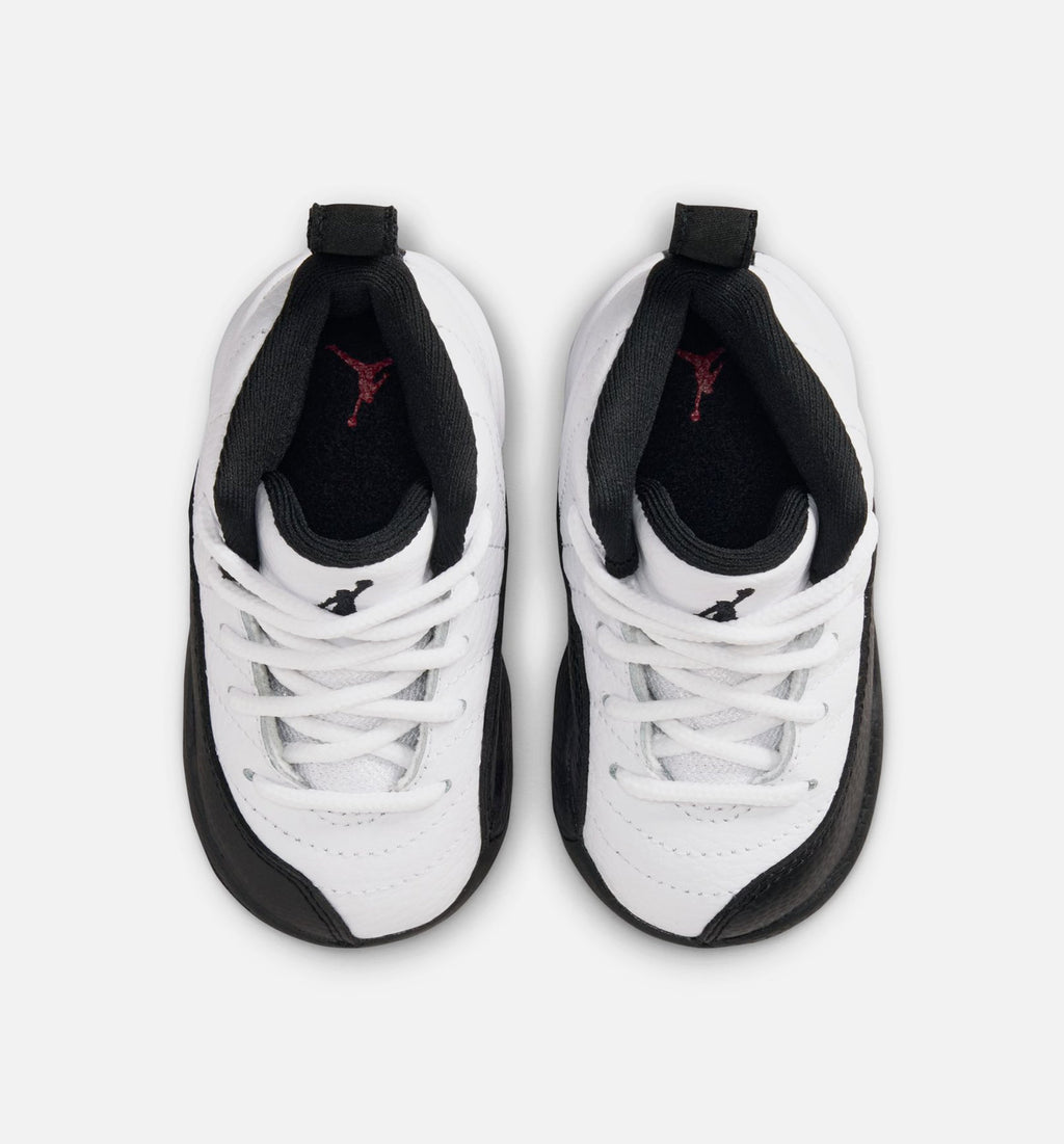 Air Jordan 12 Retro Taxi Infant/Toddler Sneakers - White/Black/Taxi