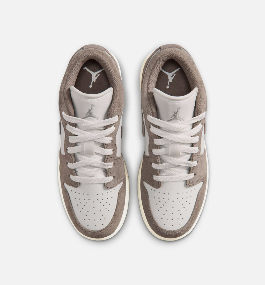 Air Jordan 1 Low Grade School Sneakers - Olive Grey/Enigma Stone/Summit White