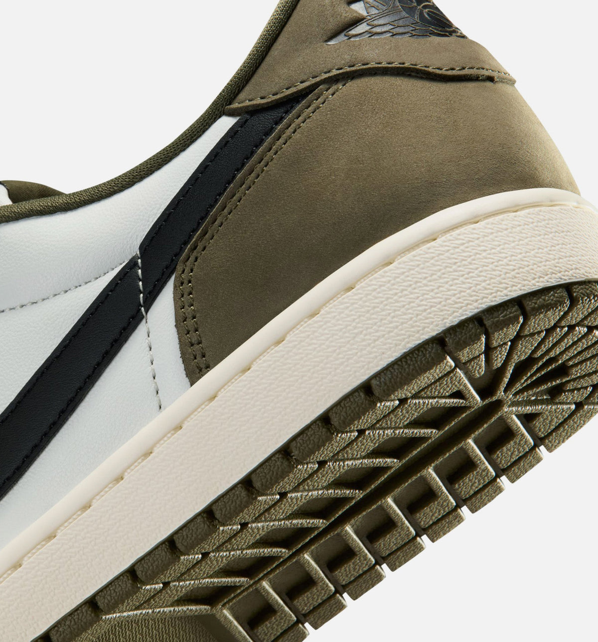Air Jordan 1 Low OG Medium Olive Men's Sneakers - Olive/Black/White/Sail