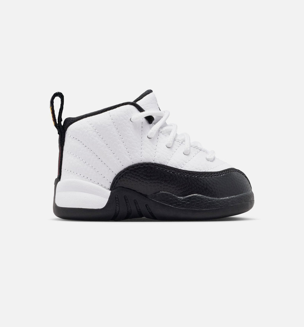Air Jordan 12 Retro Taxi Infant/Toddler Sneakers - White/Black/Taxi