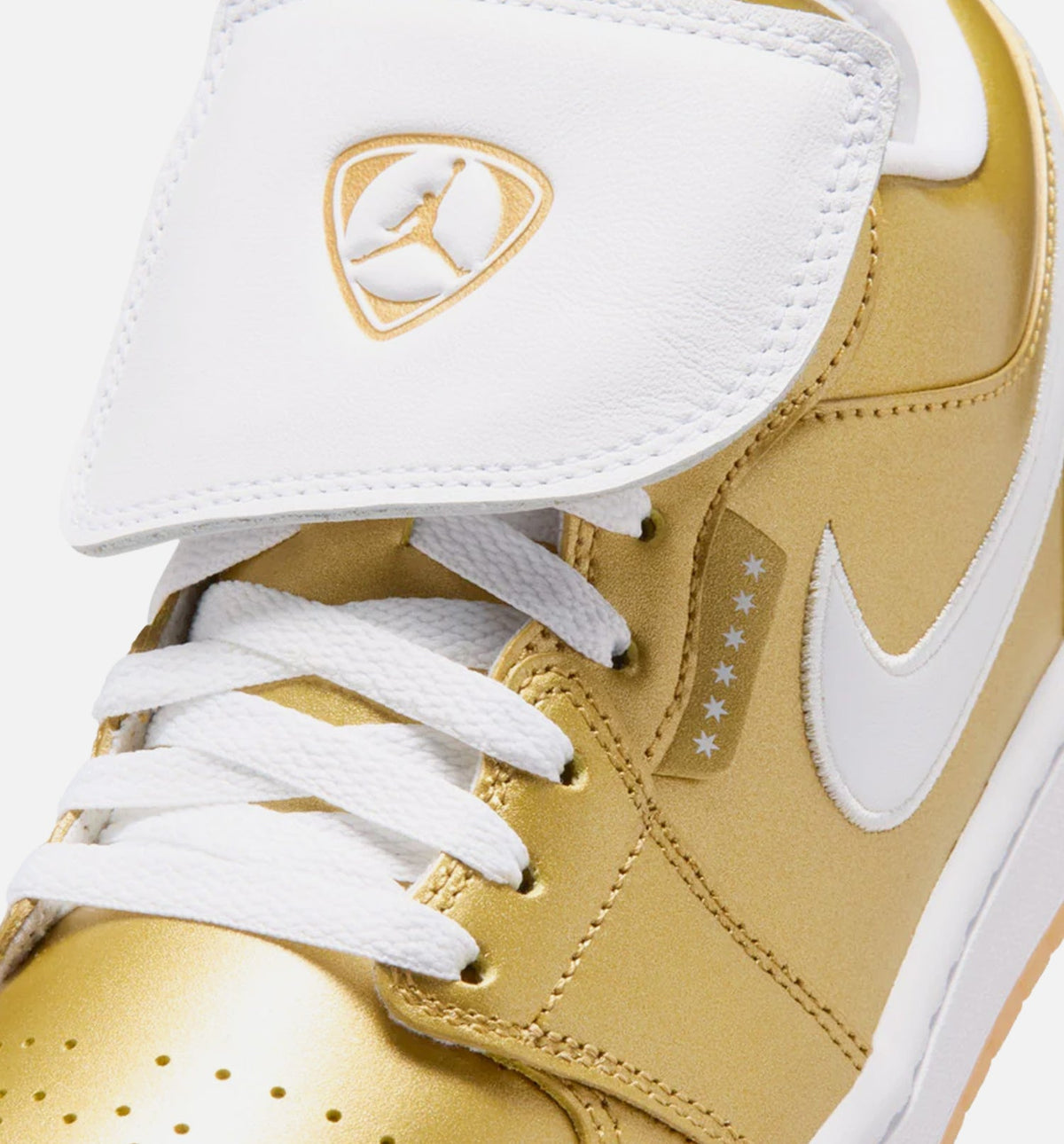 Air Jordan 1 Low Women's Sneakers - Gold/White/Gum Yellow