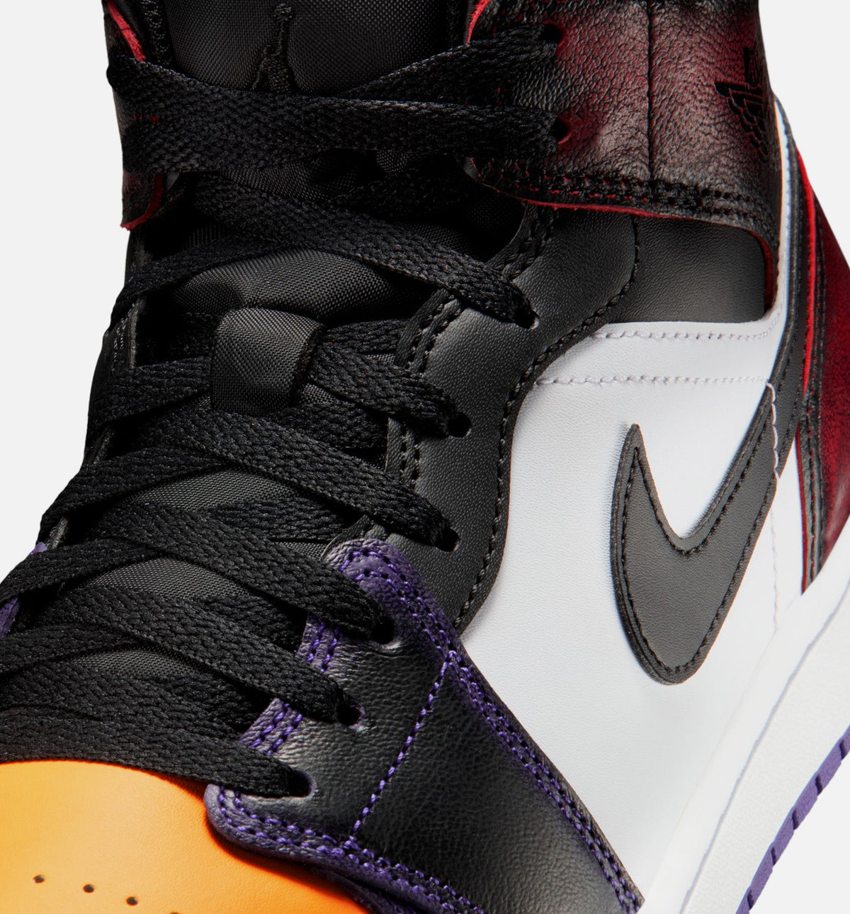 Air Jordan 1 Mid SE Men's Sneakers - True Red/White/Court Purple/Black