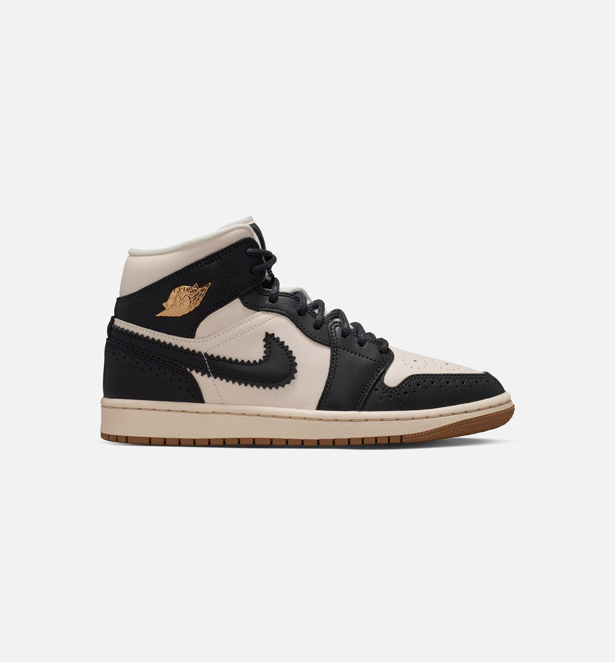 Air Jordan 1 Mid SE Women's Sneakers - Off-Noir/Chalk/Pearl White