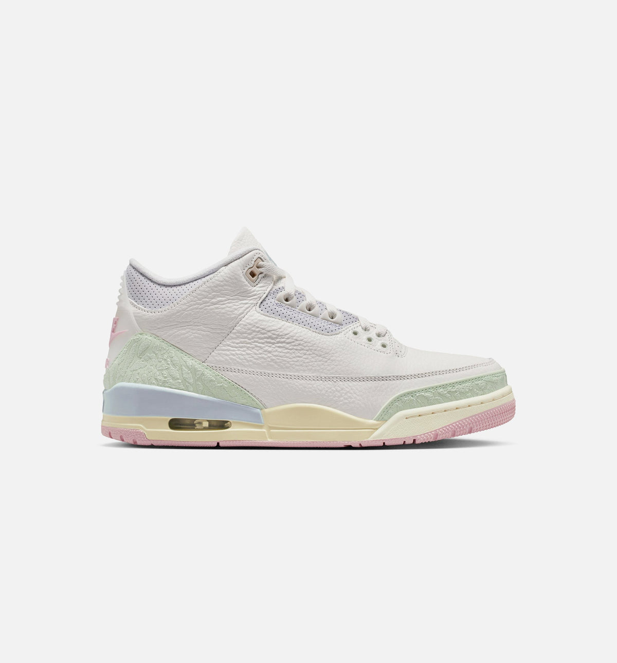 Air Jordan 3 Retro Sail and Jade Aura Men's Sneakers - Sail/Jade Aura/Aura/Iced Carmine