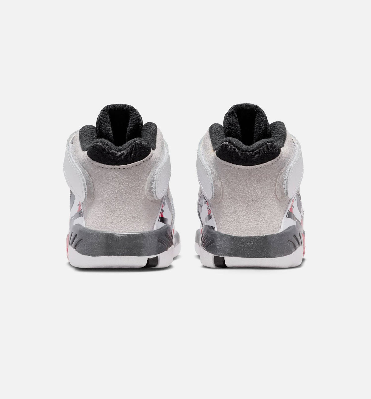 Air Jordan 8 Retro White and True Red Infant/Toddler Sneakers - White/Black/True Red
