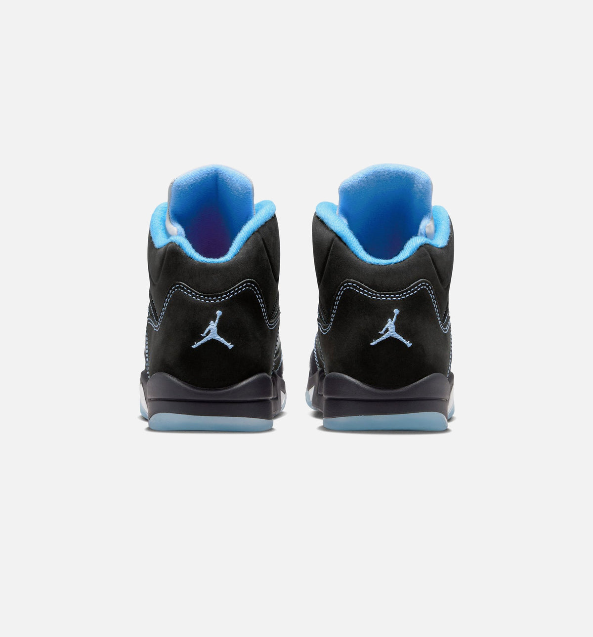 Air Jordan 5 Retro Black Carolina Preschool Sneakers - Black/University Blue/White