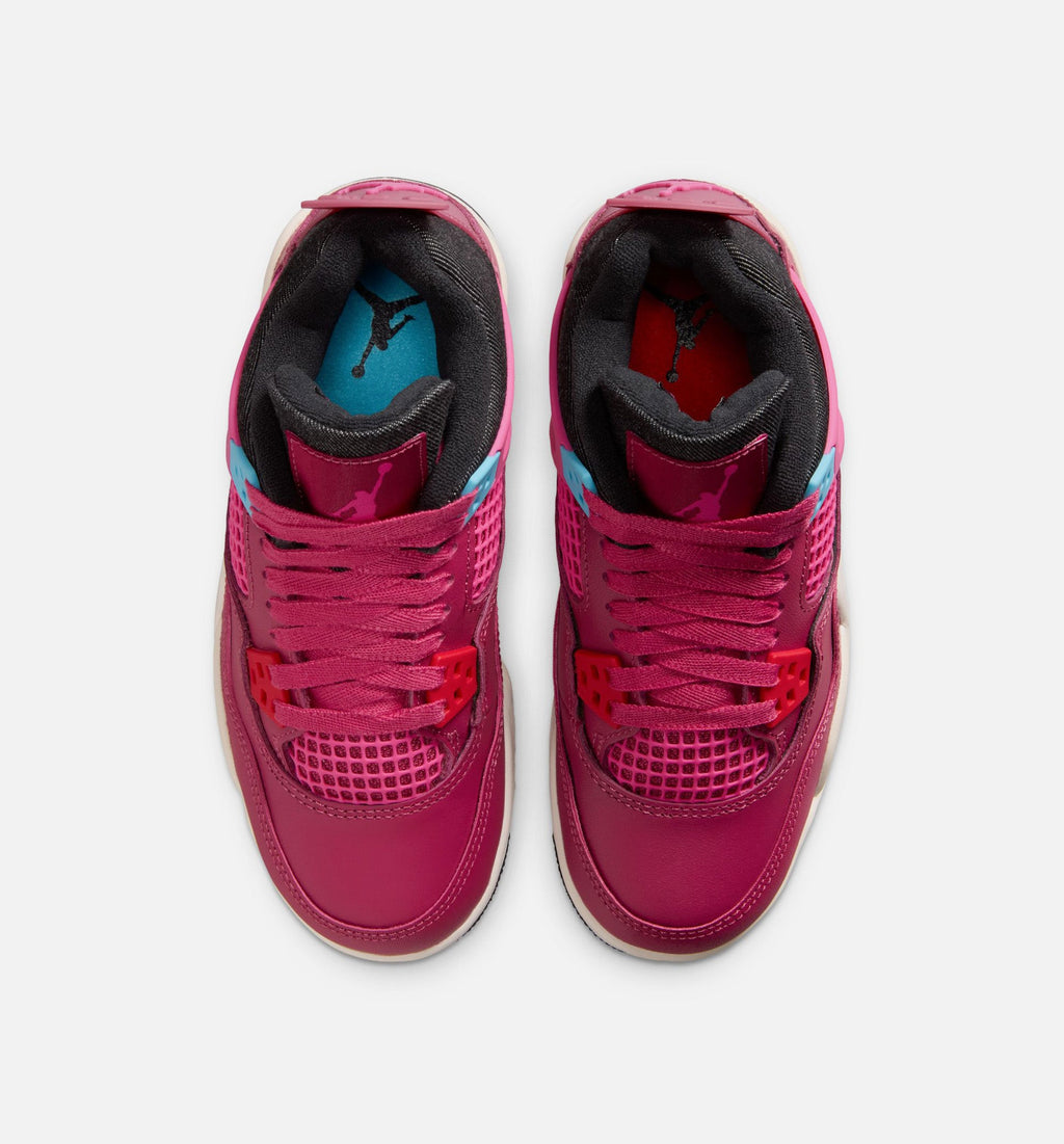 Air Jordan 4 Retro She's A Star Grade School Sneakers - Sweet Beet/Desert Pink/Off Noir/Chalk