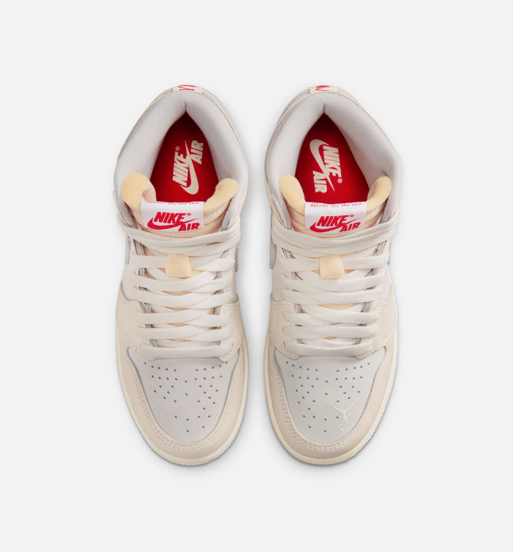 Air Jordan 1 Retro High OG Grade School Sneakers - Sail/University Red/Pale Ivory/Coconut Milk/Phantom