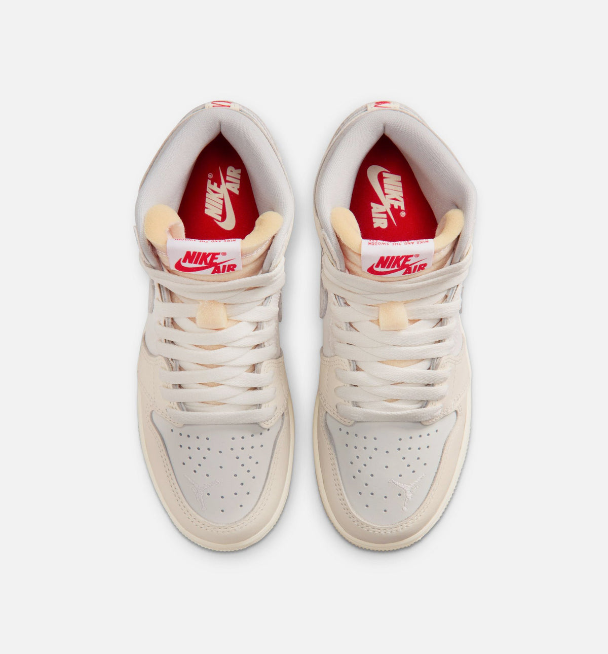 Air Jordan 1 Retro High OG Grade School Sneakers - Sail/University Red/Pale Ivory/Coconut Milk/Phantom
