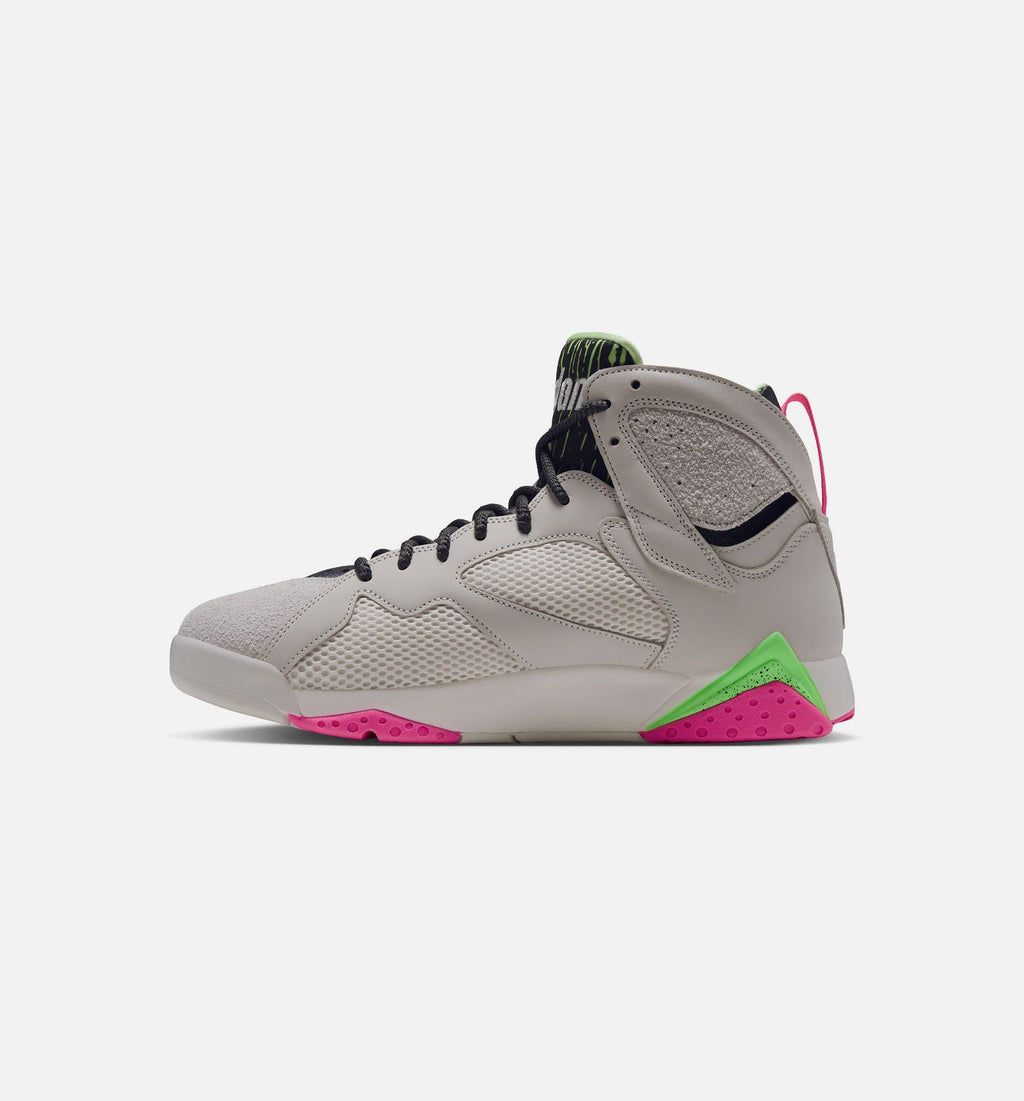 Air Jordan 7 Retro Tennis Day Men's Sneakers - Phantom/Lime Blast/Pink Blast/Anthracite