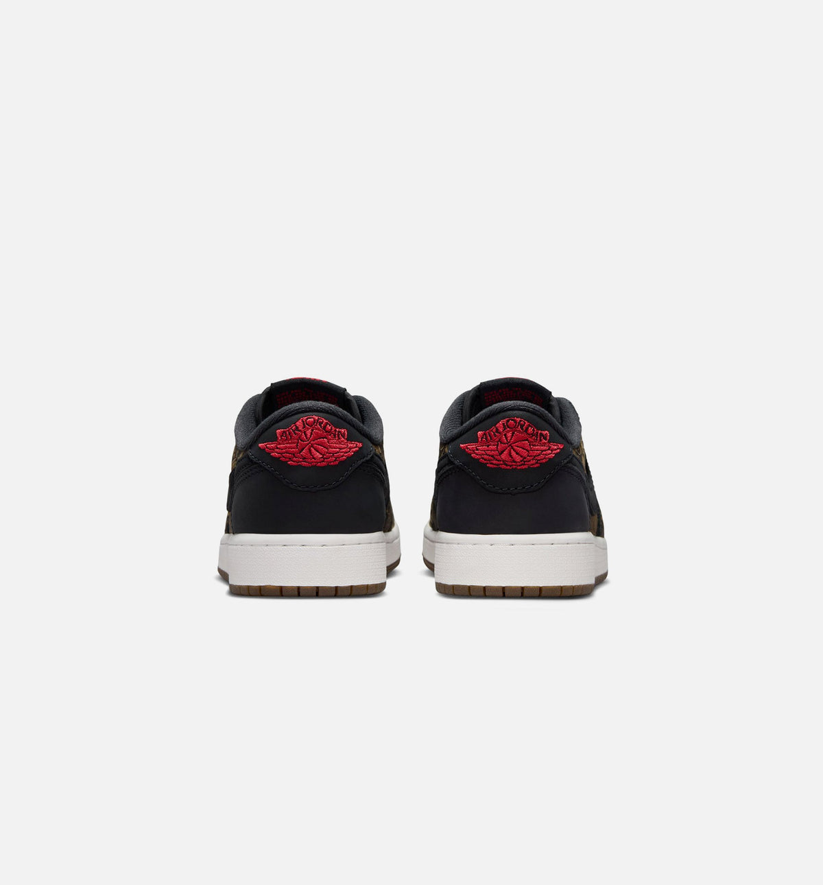 Air Jordan 1 Retro Low OG Laser Black and Varsity Red Grade School Sneakers - Black/Varsity Red/Summit White