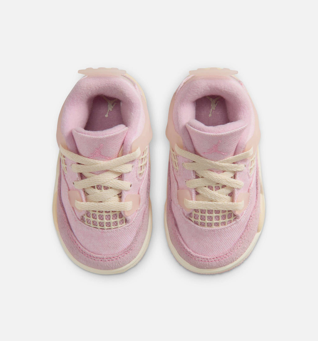 Air Jordan 4 Retro Pink Pearl and Iced Carmine Infant/Toddler Sneakers - Iced Carmine/Coconut Milk/Anthracite/Muslin/Pinksicle