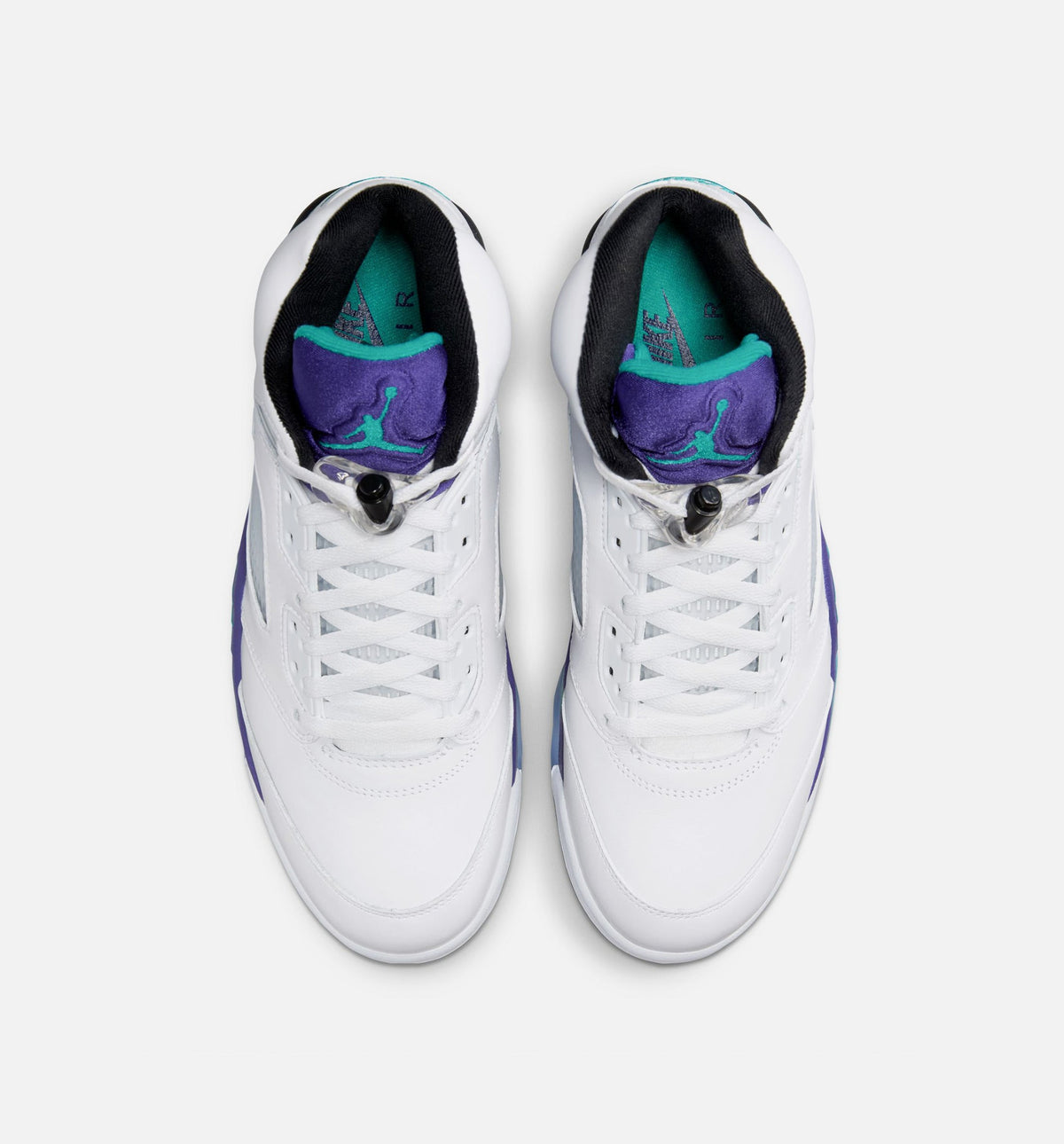 Air Jordan 5 Retro Grape Men's Sneakers - White/New Emerald/Grape Ice/Black