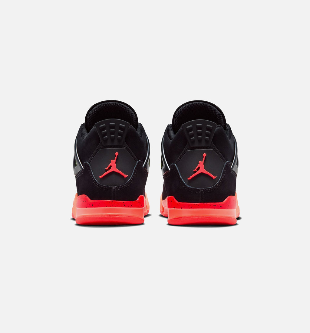 Air Jordan 4 Retro Black Infrared 23 Preschool Sneakers - Black/Infrared 23/Bright Mango