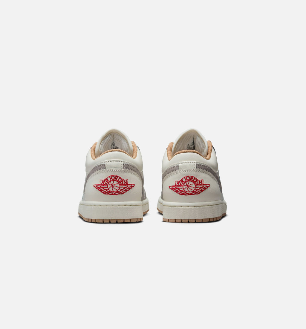 Air Jordan 1 Low Men's Sneakers - Sail/Fire Red/College Grey/Hemp