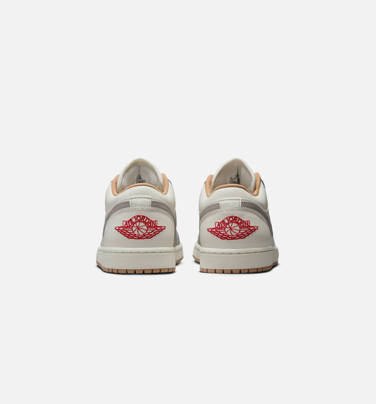 Air Jordan 1 Low Men's Sneakers - Sail/Fire Red/College Grey/Hemp