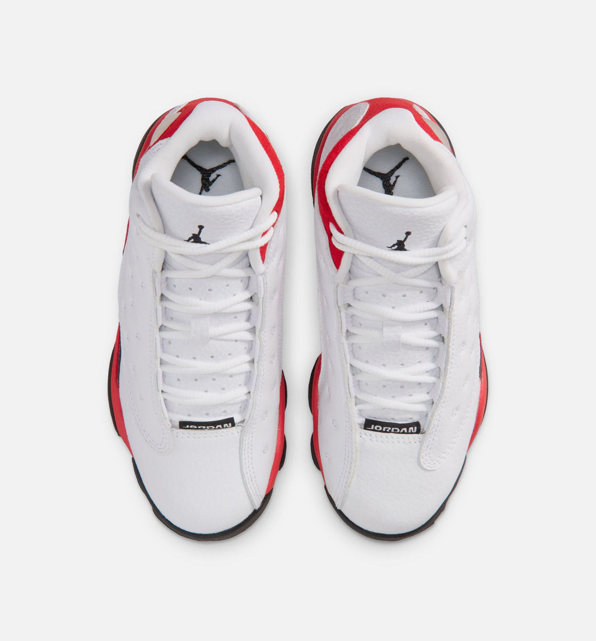 Air Jordan 13 Retro White and University Red Preschool Sneakers - White/Black/True Red