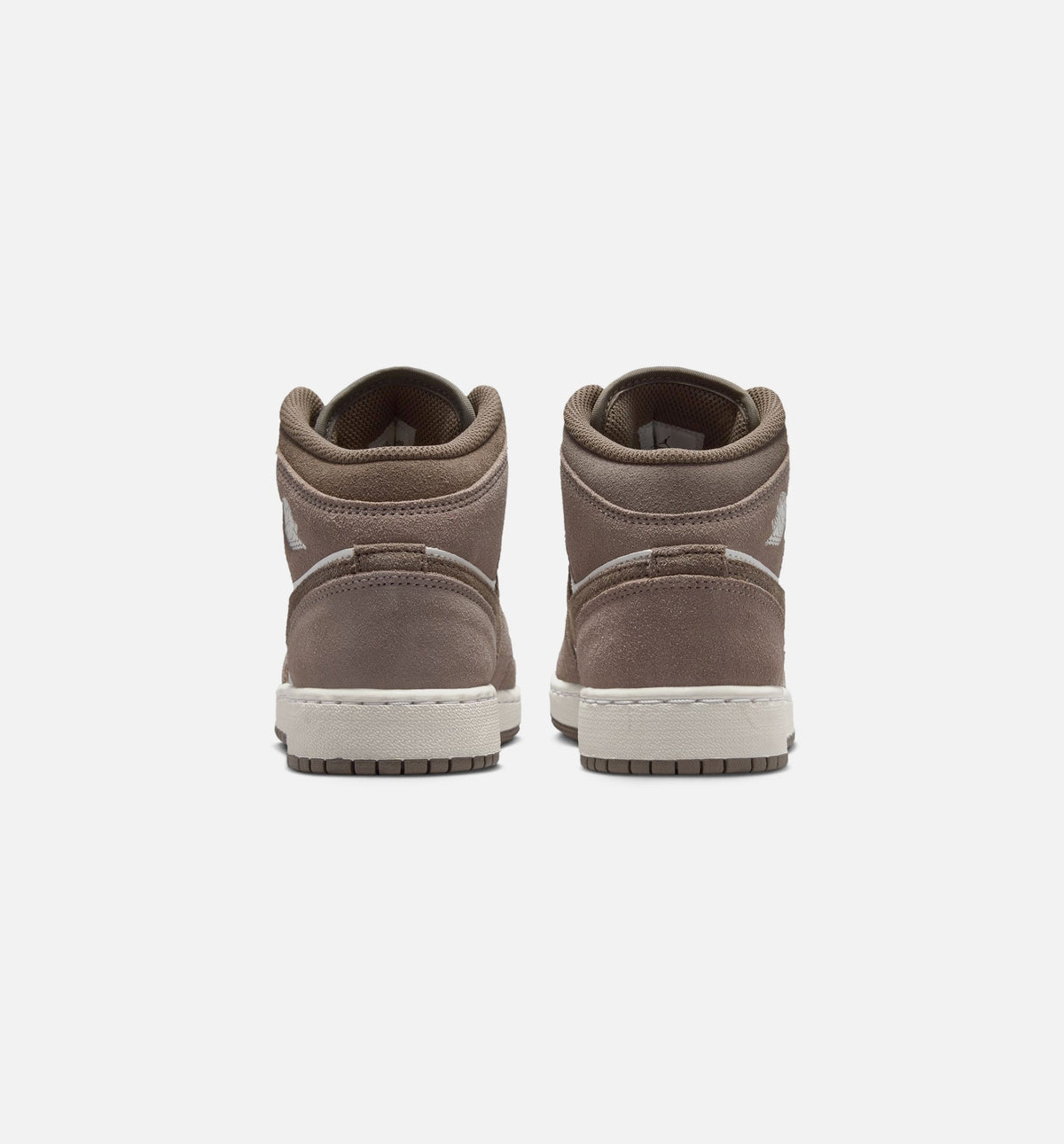 Air Jordan 1 Mid Grade School Sneakers - Enigma Stone/Olive Grey/Summit White