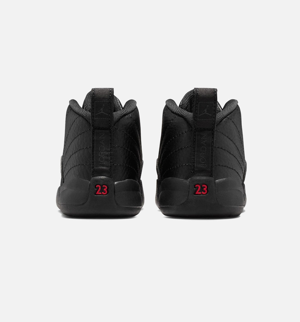 Air Jordan 12 Retro Bloodline Infant/Toddler Sneakers - Black/Varsity Red