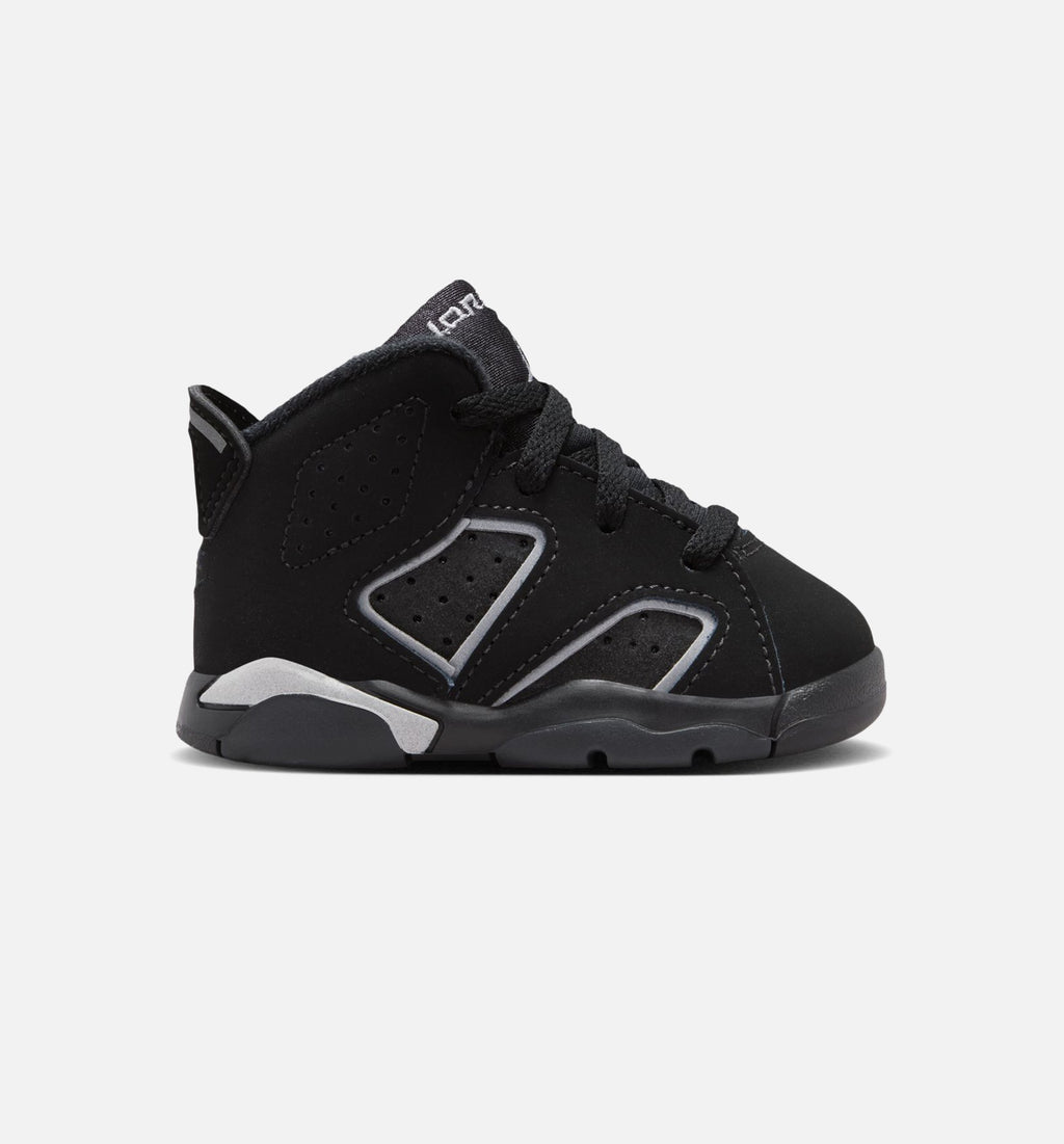 Air Jordan 6 Cap & Gown Infant/Toddler Sneakers - Black/Reflective Silver