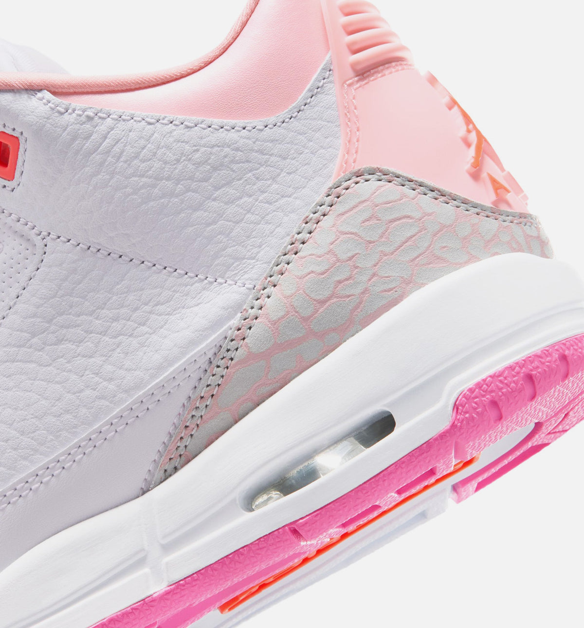 Air Jordan 3 Retro Spring Flowers Grade School Sneakers - Pearl Pink/Pink Bloom/Pink Glow/Hyper Orange