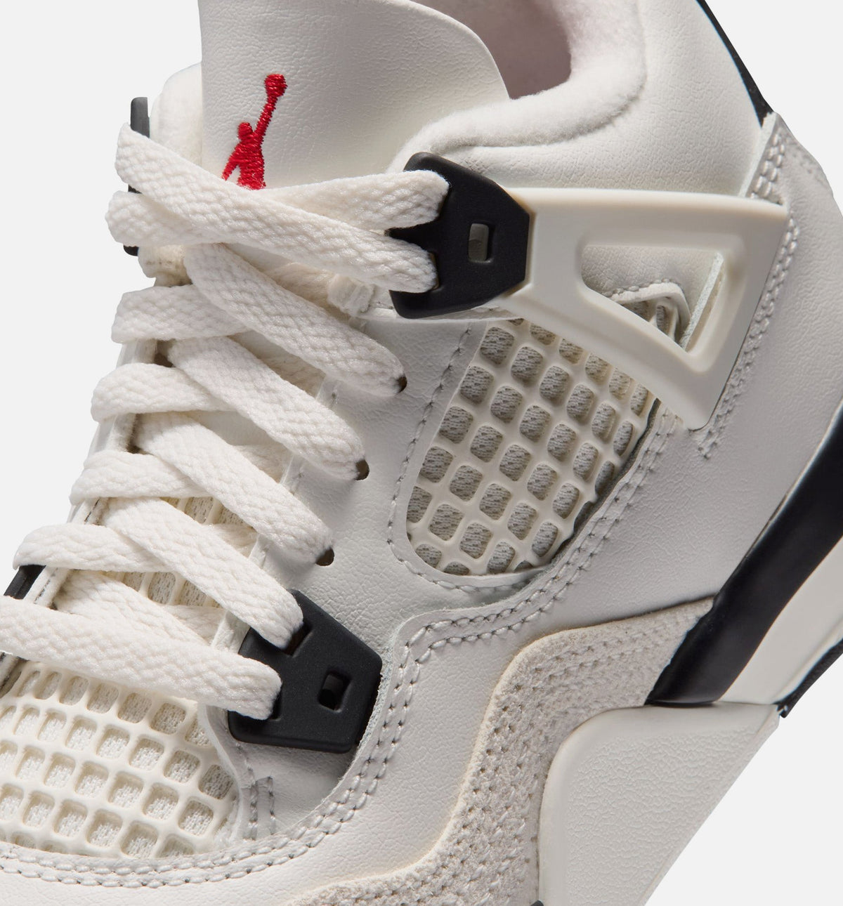 Air Jordan 4 Retro Flight Club Preschool Sneakers - Sail/Black/University Red