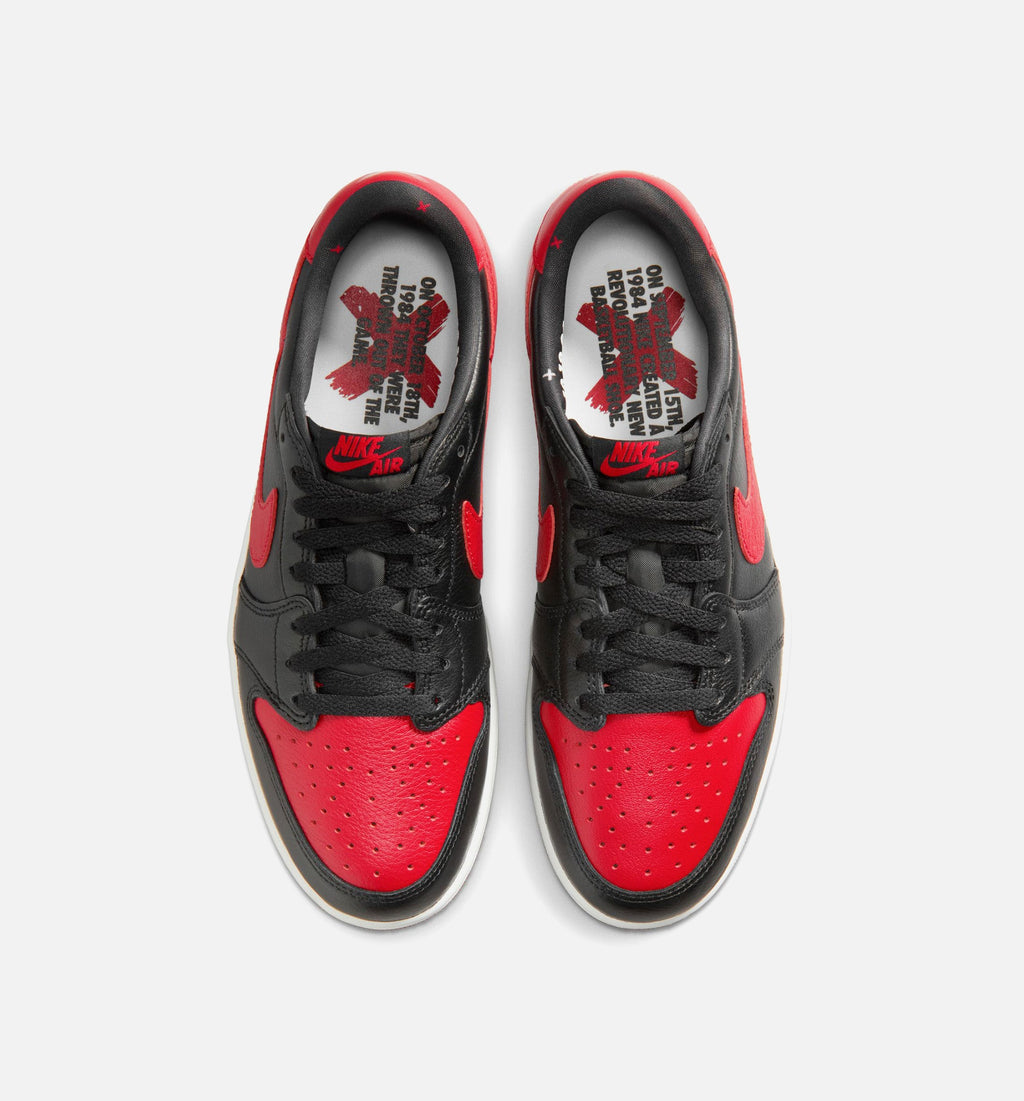 Air Jordan 1 Retro Low OG Banned Men's Sneakers - Black/Black/Varsity Red/Summit White