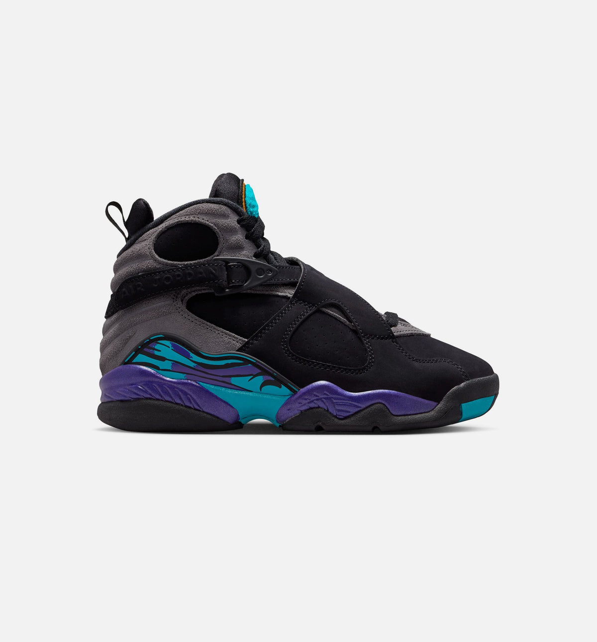 Air Jordan 8 Retro Aqua Grade School Sneakers - Black/Multicolor/Bright Concord