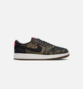 Air Jordan 1 Retro Low OG Laser Black and Varsity Red Grade School Sneakers - Black/Varsity Red/Summit White