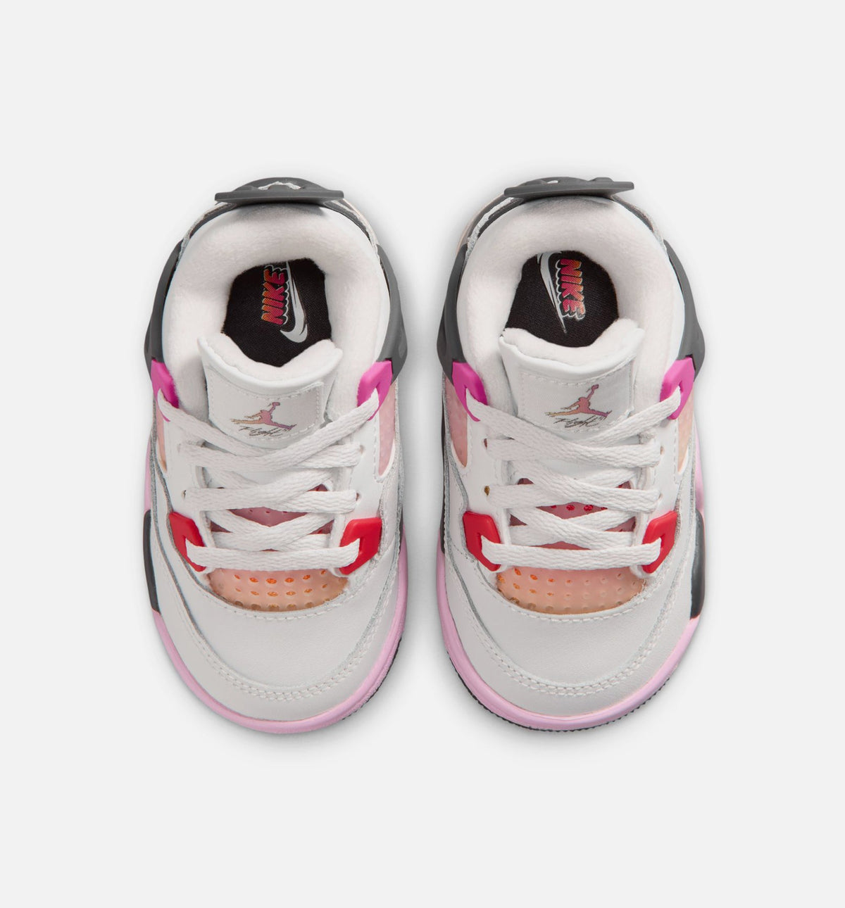 Air Jordan 4 Retro Comic Infant/Toddler Sneakers - Off White/Fire Pink/Anthracite