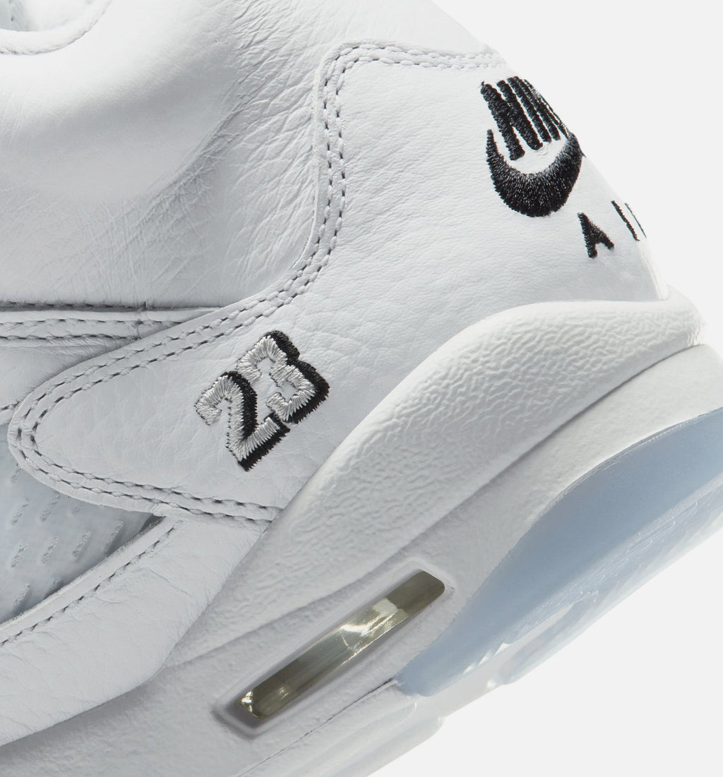 Air Jordan 5 Retro OG White Metallic Grade School Sneakers - White/Black/Metallic Silver