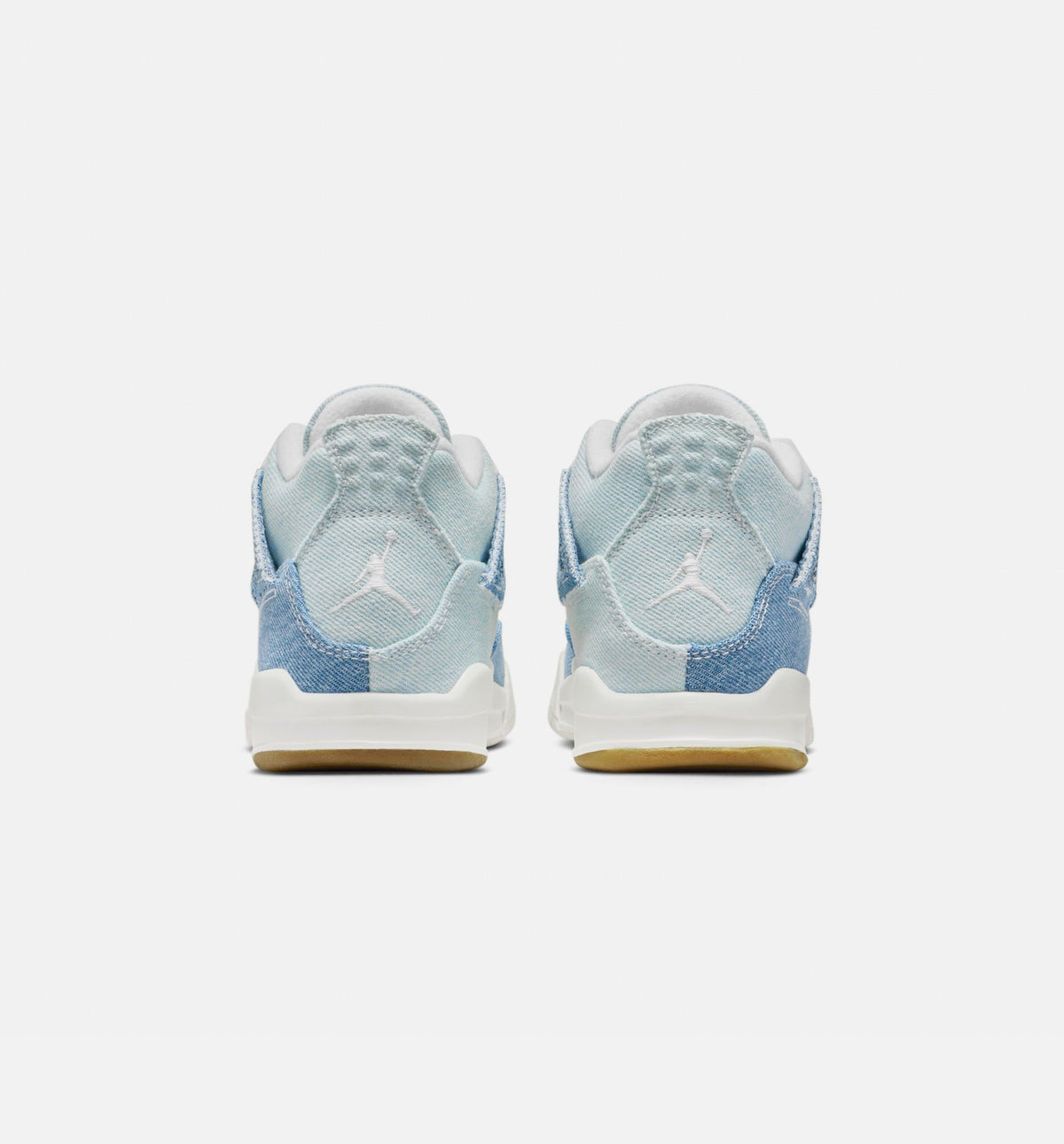 Air Jordan 4 Retro Worn Blue Preschool Sneakers - Sail/Worn Blue/Metallic Gold