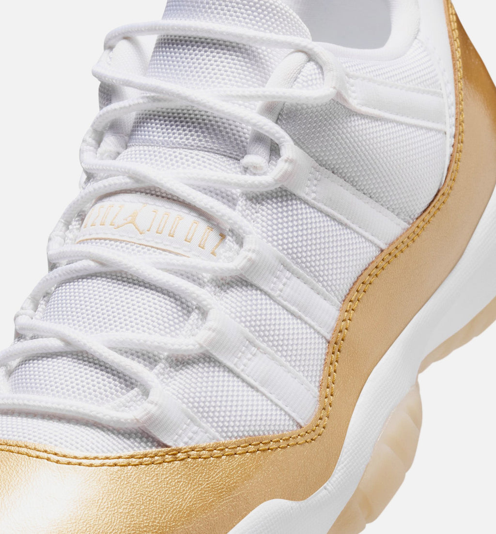 Air Jordan 11 Retro Low Mother's Day Women's Sneakers - White/Metallic Gold/Team Gold
