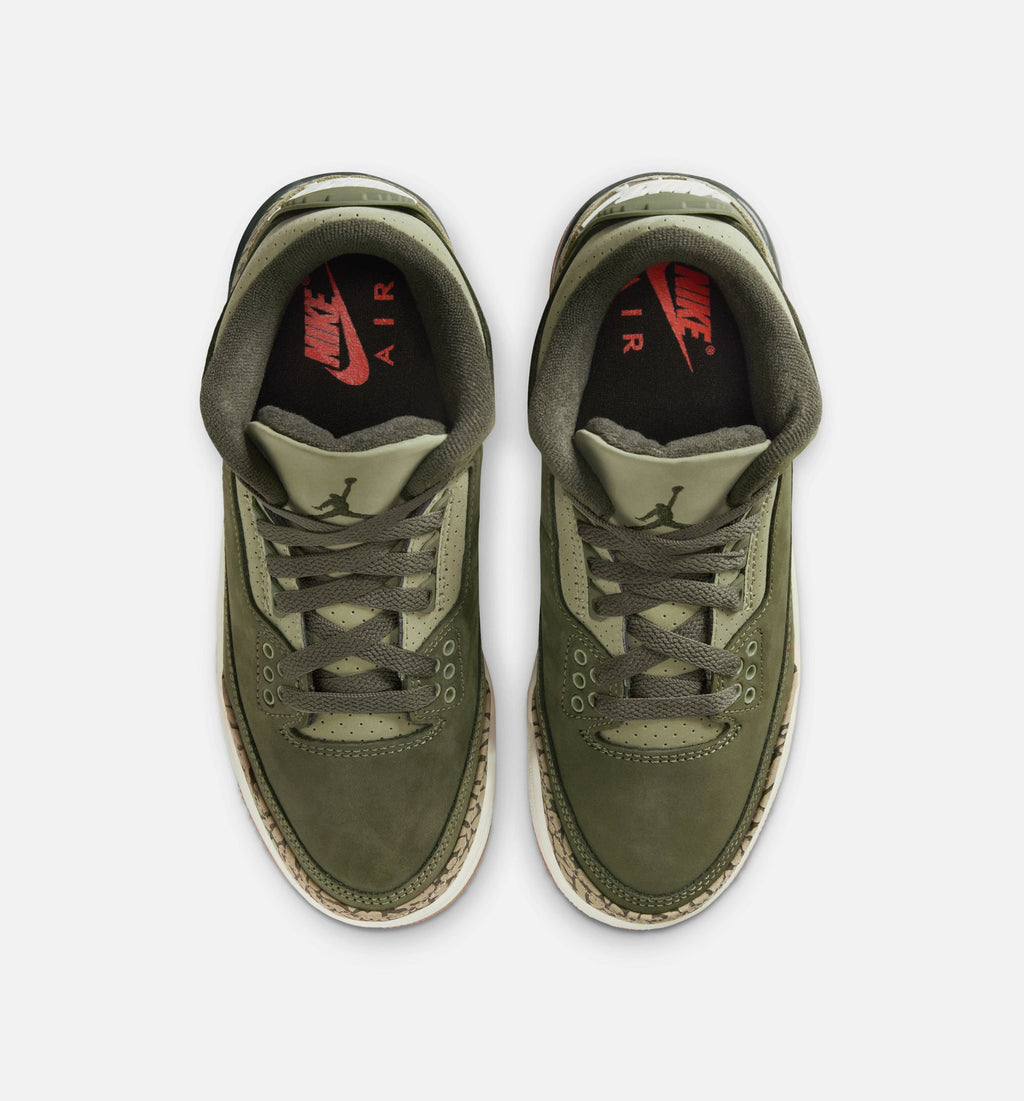 Air Jordan 3 Retro Medium Olive Grade School Sneakers - Medium Olive/Sequoia/Neutral Olive/Sail