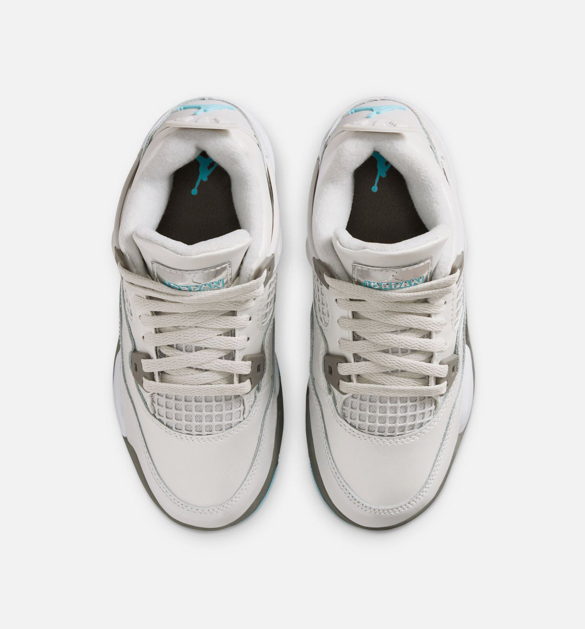 Air Jordan 4 Retro Blue Chill Preschool Sneakers - Photon Dust/Blue Chill/Flat Pewter/White/Blue Tint