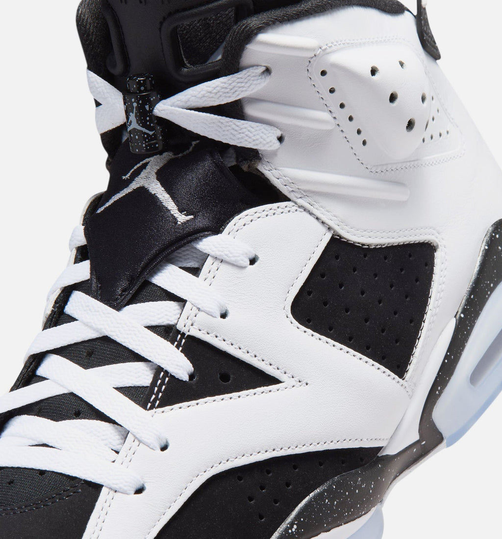 Air Jordan 6 Retro Black and White Men's Sneakers - Black/White