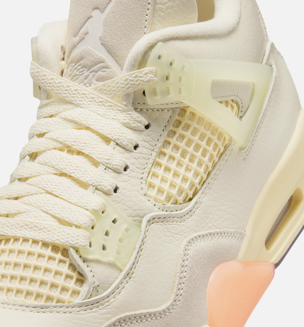 Air Jordan 4 Retro Birds of Paradise Women's Sneakers - Coconut Milk/Metallic Gold/Muslin/Bright Mango/Sundial/Black