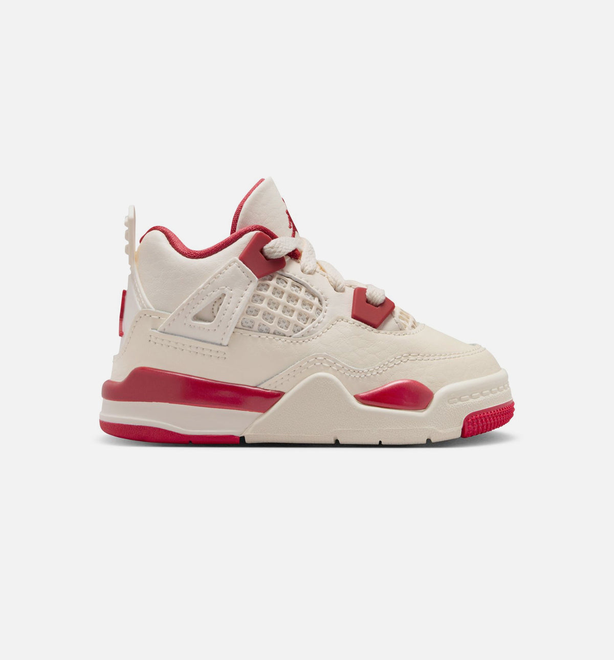 Air Jordan 4 Retro Valentine's Day Infant/Toddler Sneakers - Pale Ivory/Sierra Red/Tough Red