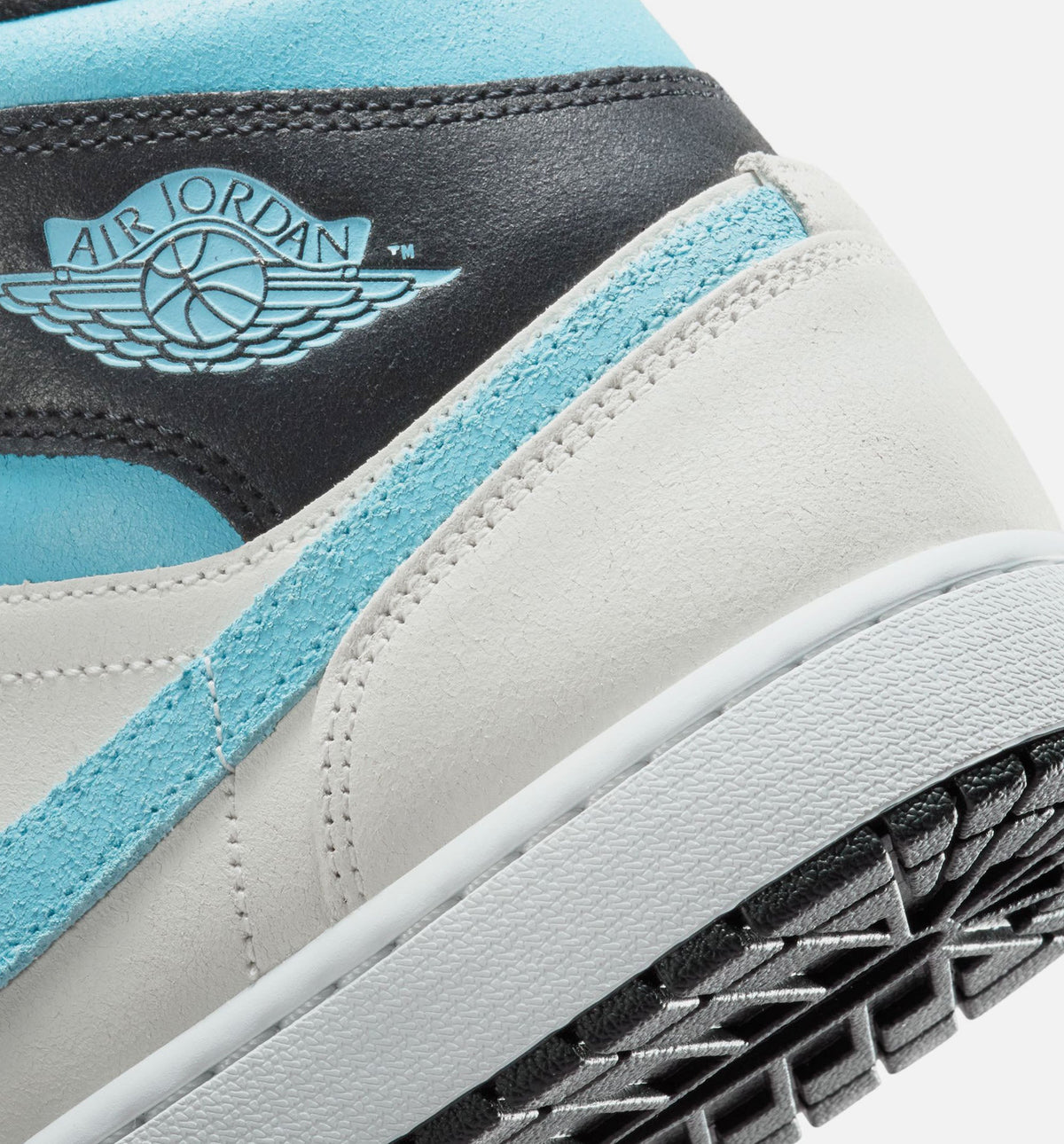 Air Jordan 1 Mid SE Men's Sneakers - Summit White/Blue Chill/Black