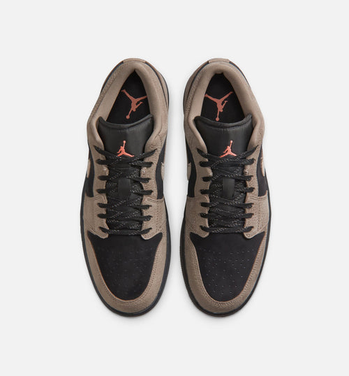 Air Jordan 1 Low SE Men's Sneakers - Black/Olive Grey/Light Wild Mango