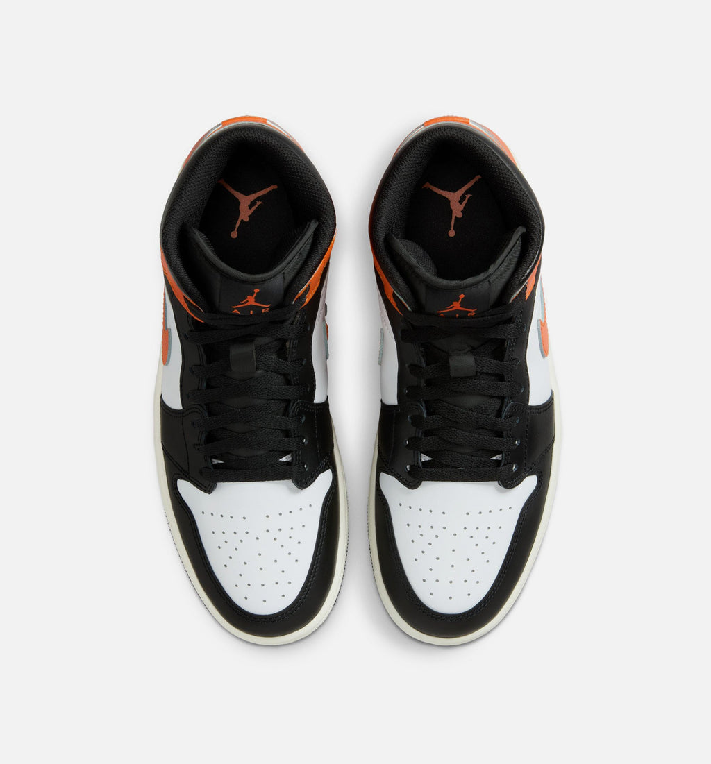 Air Jordan 1 Mid Men's Sneakers - Starfish/White/Sail/Black