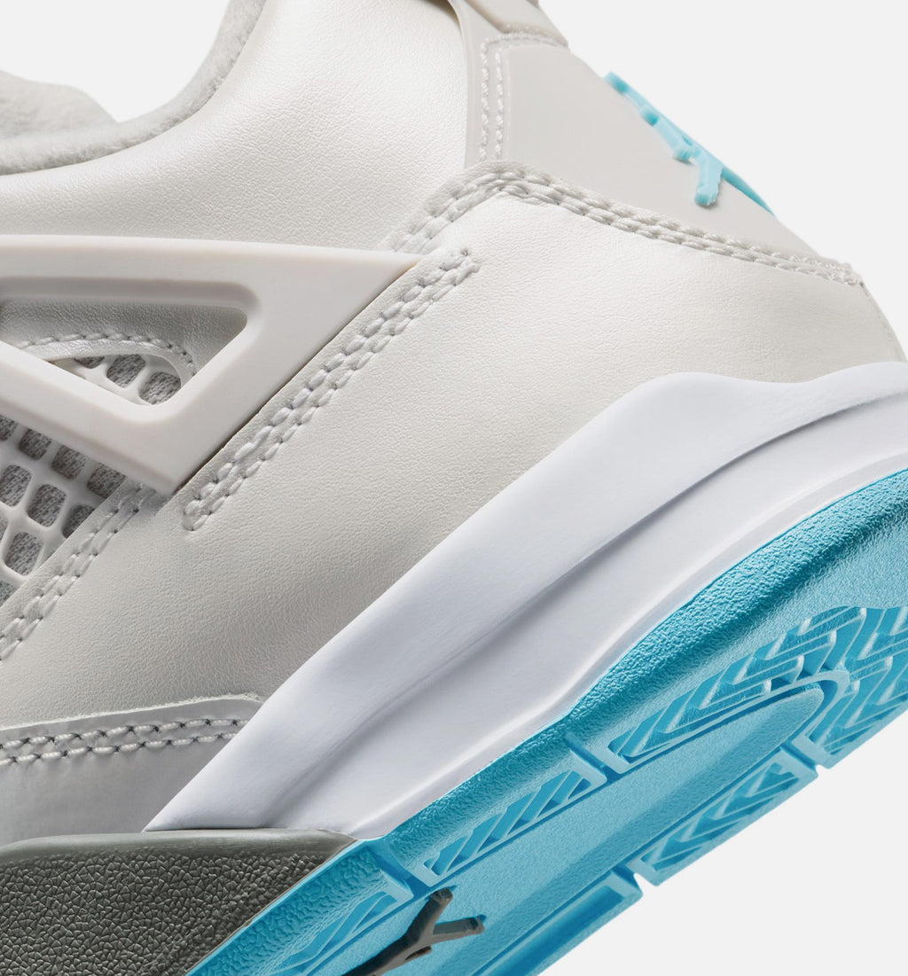 Air Jordan 4 Retro Blue Chill Preschool Sneakers - Photon Dust/Blue Chill/Flat Pewter/White/Blue Tint