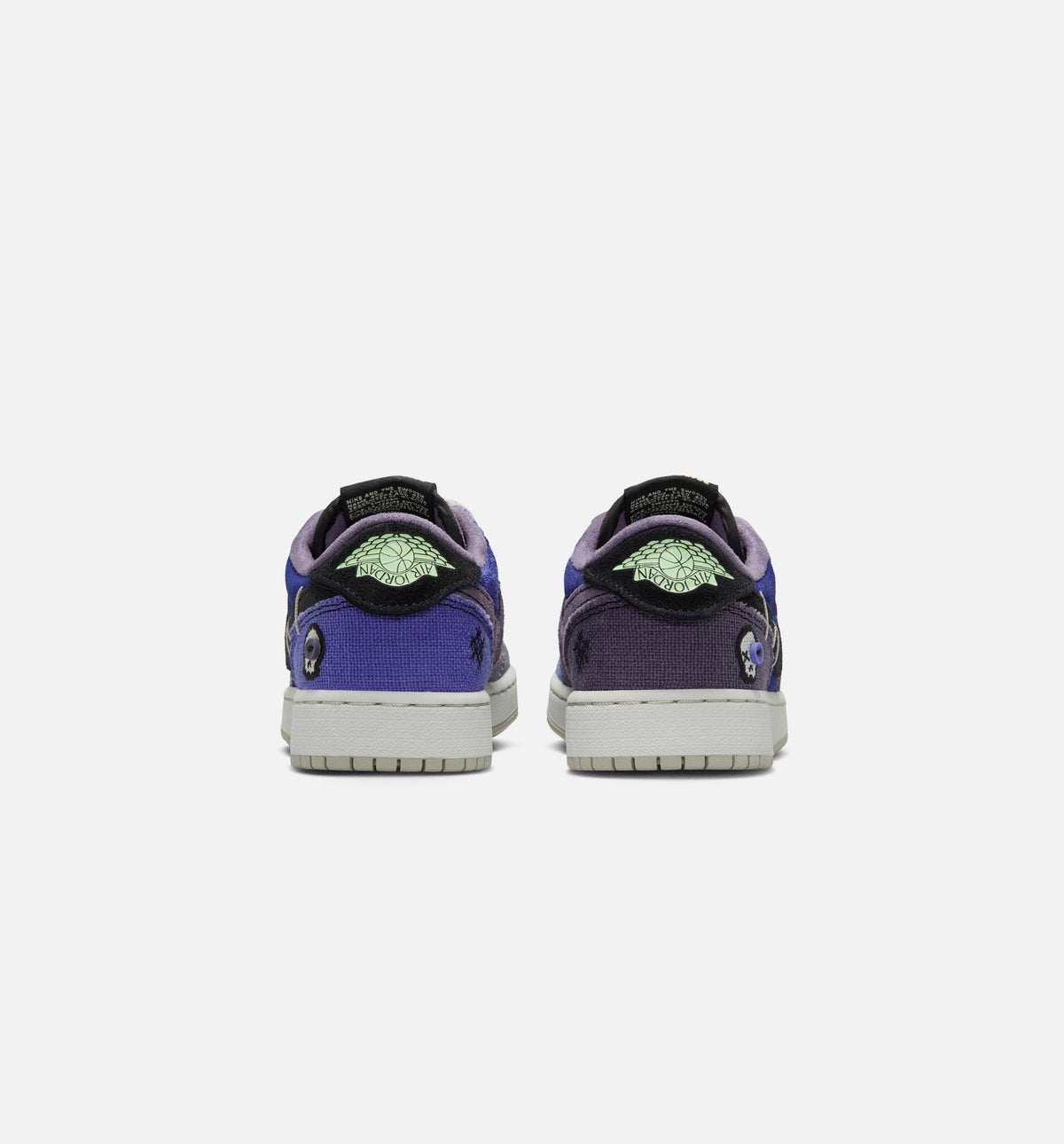 Air Jordan 1 Low OG Regency Purple Grade School Sneakers - Purple/Green/Black
