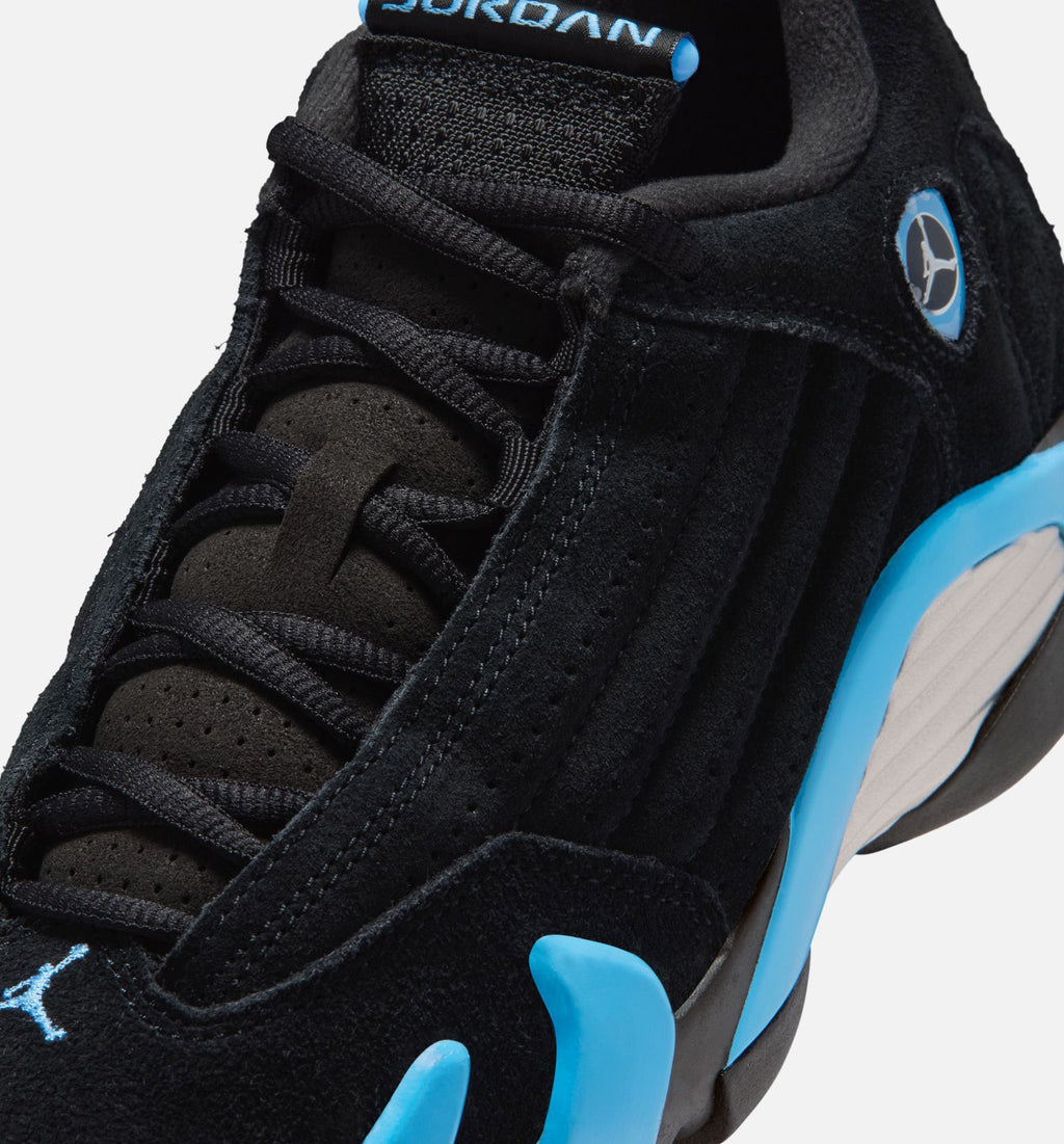 Air Jordan 14 Retro Black University Blue Grade School Sneakers - Black/White/University Blue