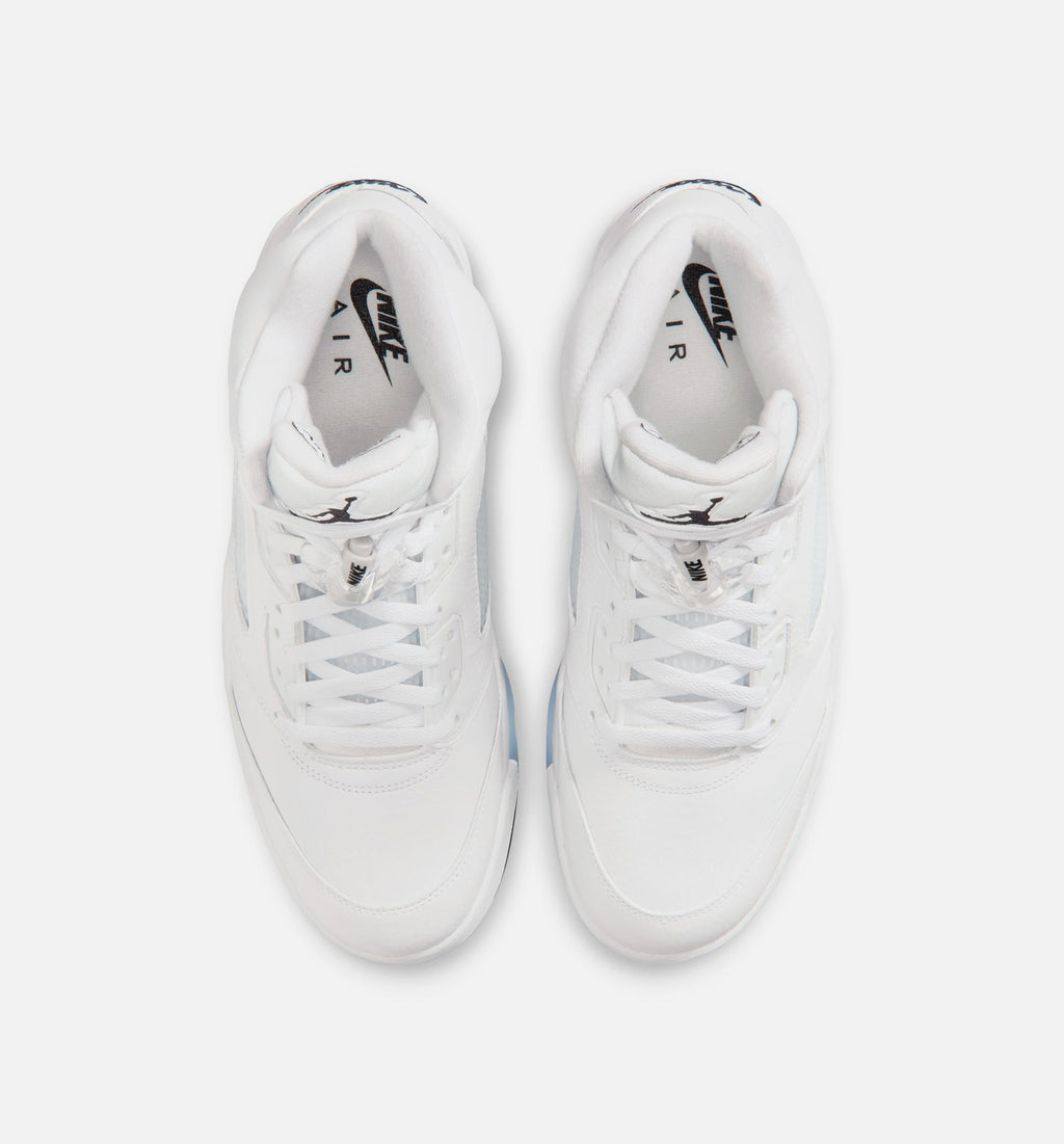 Air Jordan 5 Retro OG White Metallic Men's Sneakers - White/Metallic Silver/Black