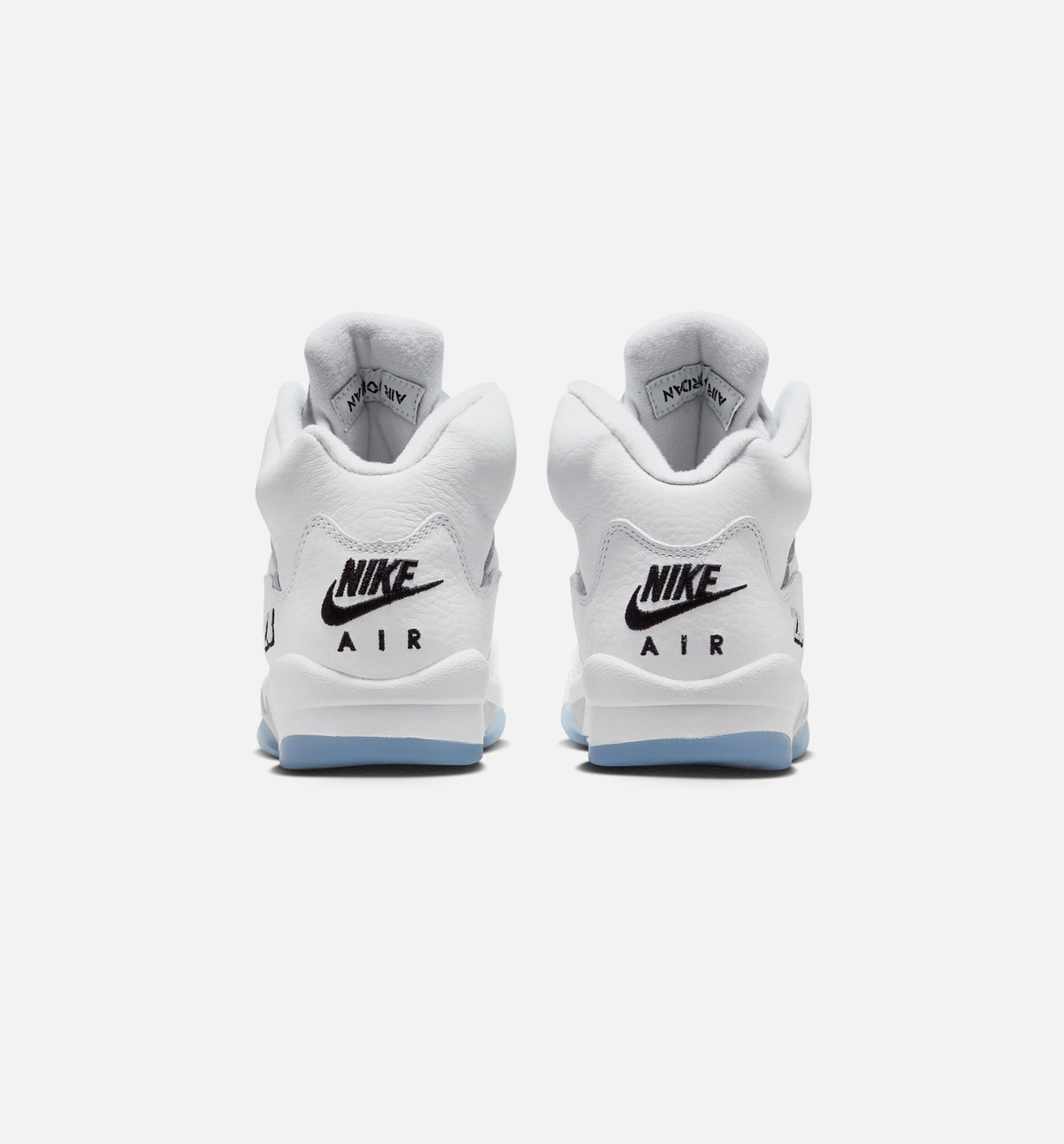 Air Jordan 5 Retro OG White Metallic Grade School Sneakers - White/Black/Metallic Silver