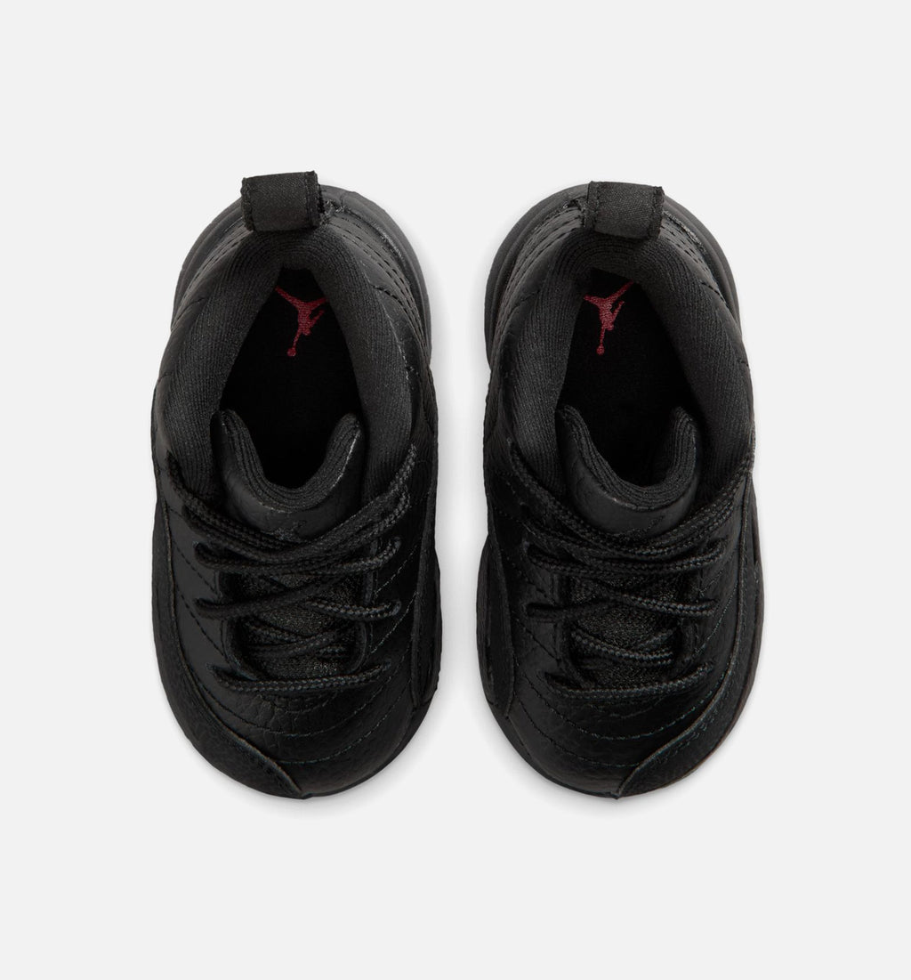 Air Jordan 12 Retro Bloodline Infant/Toddler Sneakers - Black/Varsity Red